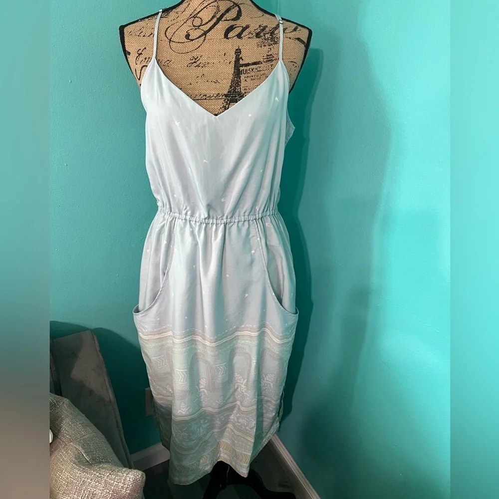 EUC Patagonia Spaghetti Strap Midi Dress with Elastic Waist and Front Pockets